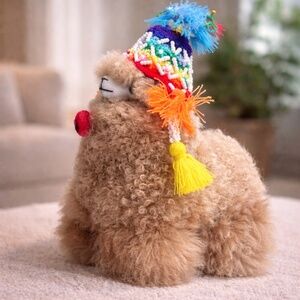 BABY ALPACA PLUSH 100% Premium Extra-Soft Alpaca Fur Hypoallergenic Doll